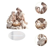 Enfeite de Mesa Presépio de Natal em Acrílico - Decoração Cristã 2D com Suporte - imagem 5