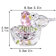 Estatueta de Pássaro de Cristal 8,3 cm - Decoração Elegante e Coleção Exclusiva - imagem 4