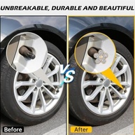 Tampas de Válvula Flor de Cristal Brilhante - 4 Peças para Carro e Bicicleta - imagem 5