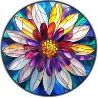 Suncatcher Acrílico Colorido - Decoração de Janela com Arco-Íris Dançante | Design de Vitral Impresso - imagem 4