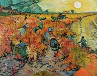 A Vinha Encarnada de Vincent van Gogh - Tela Canvas 50x64cm - Arte de Museu para Decoração Elegante - imagem 1