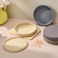 Conjunto de Pratos de Silicone com Tampa - 4 Peças Coloridas Seguras para Micro-ondas e Lava-louças - imagem 3