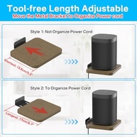 Prateleira Universal Aiweiwa para Caixas de Som Traseiras - Suporte de Parede Ajustável para Samsung, Sony, JBL e Mais - imagem 5