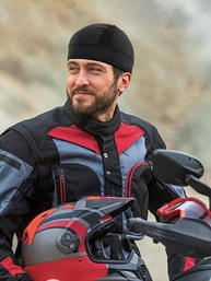 Forro de capacete de caveira de microlã, boné de ciclismo outono inverno, capacetes de motocicleta, forro de suor para homens e mulheres, azul escuro - imagem 4