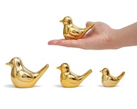 Conjunto de 2 Estátuas de Pássaro Dourado 9,5 cm - Decoração Elegante para Casa e Escritório - imagem 5