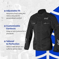 HWK Jaqueta de motocicleta masculina de aventura/turismo com tecido Cordura para motociclismo e proteção contra impactos - imagem 4