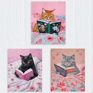 Pôsteres de Gatos Engraçados para Decoração de Parede - 3 Peças Modernas para Sala, Quarto e Escritório - imagem 1