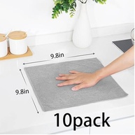 Conjunto de Panos de Microfibra Cinza - Ultra Absorventes, Reutilizáveis e de Secagem Rápida (10 Peças) - imagem 3