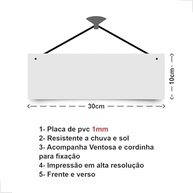 Placa de Porta Aviso 'Volto Logo' e 'Aberto Ar Condicionado' - Dupla Face para Porta de Vidro - imagem 3