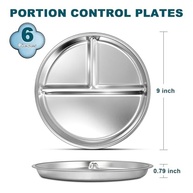 Conjunto de Pratos Divididos em Aço Inoxidável 304 - 6 Peças para Refeições Saudáveis de Crianças - imagem 4