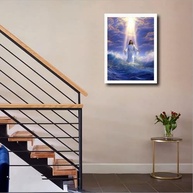 Kit de Pintura de Diamante 5D Jesus no Mar - MaiYiYi Sea Jesus - Pintura por Números com Diamantes Redondos para Adultos e Crianças - imagem 4