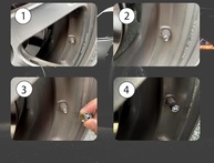 5 peças de tampas de haste de válvula de ar preta de metal para pneu, roda de carro de alumínio, resistente à corrosão, universal para bicicletas, motocicletas - imagem 4
