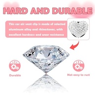 4 Clipes de Ventilação de Carro Coração com Strass Brilhante - Decoração Premium - imagem 4
