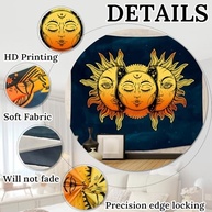 Tapeçaria Abstrata Sol e Lua - Decoração Boêmia para Quarto e Sala de Estar - imagem 5