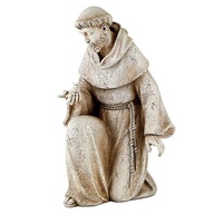 Estátua de São Francisco de Assis em Resina - 36,8 cm - Jardim e Decoração Católica - imagem 4