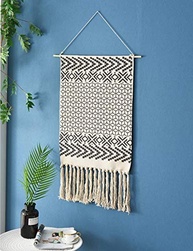 Tapeçaria de Parede Macramê Boho - 50x86 cm - Diamante Geométrico para Decoração de Quarto e Sala - imagem 3