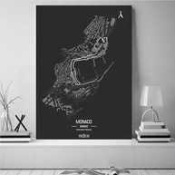 Quadro Decorativo Circuito Mônaco - Pista de Fórmula 1 (28x20cm) | Decoração para Fãs de Corrida - imagem 3