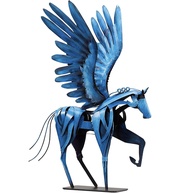 Estátua de Pegasus em Metal - Escultura Artesanal de Cavalo Voador para Decoração de Casa e Escritório - imagem 1