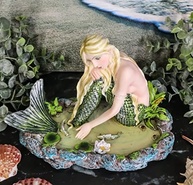 Estátua de Sereia Náutica Ebros - Mermaid by The Lagoon | Decoração Oceânica Fantasia - imagem 3