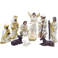Presépio Nascimento de Jesus com 10 Estatuetas - Decoração Religiosa para Natal - imagem 2