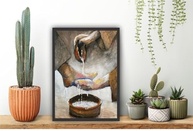 Quadro Decorativo Lava Pés A3 (45x33) - Design Exclusivo em Madeira de Reflorestamento - imagem 3