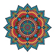 Adesivo de Parede Mandala Azul Turquesa - Decore sua Sala com Estilo e Facilidade - imagem 2