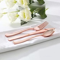 Conjunto de Utensílios para Jantar Descartáveis em Plástico Minimalista - 25 Peças - imagem 3