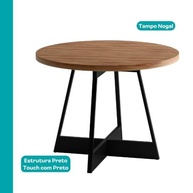 Mesa de Jantar Redonda Átria 1594 – Design Moderno e Resistente para Ambientes Pequenos - imagem 4