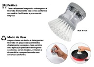 Escova Lava Louças com Dispenser de Detergente - Design Ergonômico e Cerdas Resistentes - imagem 4