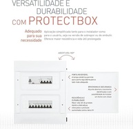 Quadro de Distribuição Plástico ProtectBox 36 DIN - Branco Sobrepor | Segurança e Organização Elétrica - imagem 4