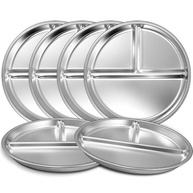 Conjunto de Pratos Divididos em Aço Inoxidável 304 - 6 Peças para Refeições Saudáveis de Crianças - imagem 1