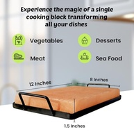 Prato de cozinha de bloco de sal do Himalaia 30 x 20 x 3,5 cm para cozinhar, grelhar, cortar e servir, com bandeja de metal e livreto de receitas, presentes exclusivos para homens, mulheres, chefs e - imagem 5