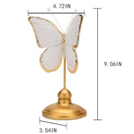 Estátua de Borboleta em Resina Dourada e Branca - 23 cm | Decoração Moderna para Casa e Presente Sofisticado - imagem 4