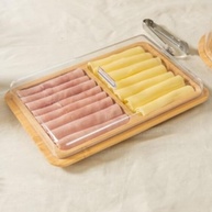 Porta Frios Duplo de Bambu com Tampa Linha Sense - Elegância Natural para sua Cozinha - imagem 5