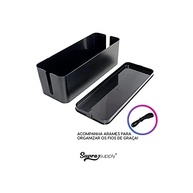 Caixa Organizadora de Fios e Cabos Supra Supply: Organize, Esconda e Proteja seus Cabos (Preta, 32cm) - imagem 3