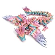 Estátua de Dragão Arco-Íris 3D - 21cm - Decoração Executiva para Escritório e Colecionadores - imagem 3