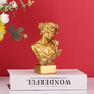 Estátua de Afrodite Dourada 15,2 cm - Escultura de Resina para Decoração Dark Academia e Coquette - imagem 3