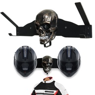 Suporte de Parede Caveira para Capacete de Moto e Jaqueta - Metal Resistente Marrom - imagem 1