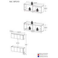 Kit Armário de Cozinha com Balcão 4 Portas – Design Moderno e Resistente em MDP Preto - imagem 3