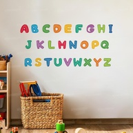 Adesivo de Parede Alfabeto Infantil Educativo Lavável - Seguro e Fácil de Aplicar - imagem 1