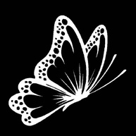 Adesivo Decorativo de Borboleta em Vinil Preto e Branco - Design Elegante para Casa, Carro e Notebook - imagem 2