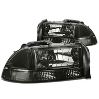 Faróis de Lente Fumê DNA Motoring para Dodge Durango e Dakota 98-04 | HL-OH-DD974P-SM-CL1 - imagem 3