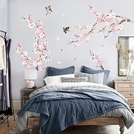 Adesivos de Parede Flor de Cerejeira Rosa e Branco - Decalque Autoadesivo para Sala, Quarto e TV - imagem 5