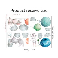 Adesivos de Parede Coelho Balão - 4 Folhas Decorativas para Quarto Infantil e Sala - imagem 3