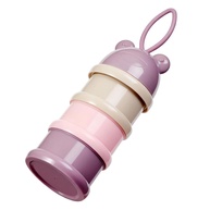 Caixa de Leite em Pó Rosa Claro com Design Inovador - 3 Camadas e Funil Antivazamento - imagem 1