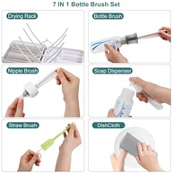 Kit de Limpeza de Mamadeira 7 em 1 com Escova Extensível e Dispensador de Sabão - imagem 4