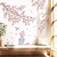 Decalques de Parede Flor de Cerejeira Rosa | Adesivos Decorativos para Sala e Quarto - imagem 5