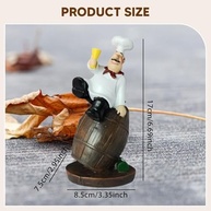 Escultura de Resina de Chef Decorativa - Figura Criativa para Cozinha e Restaurante - imagem 3