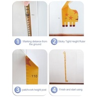 Decalque de Parede Infantil com Gráfico de Crescimento - Girafa e Unicórnio Removível para Quarto de Criança - imagem 4