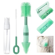 Kit de Limpeza de Garrafa de Viagem 6 em 1 - Escova Silicone Segura e Portátil - imagem 2